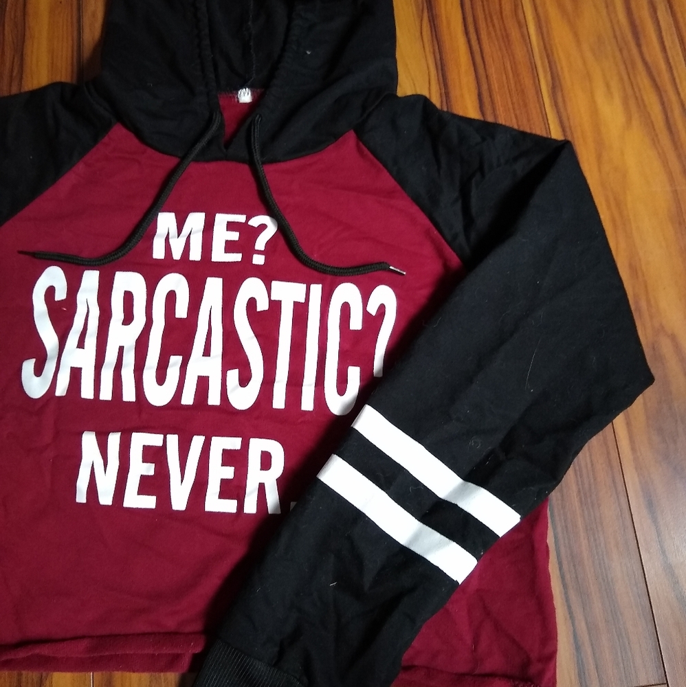Maroon cropped hoodie